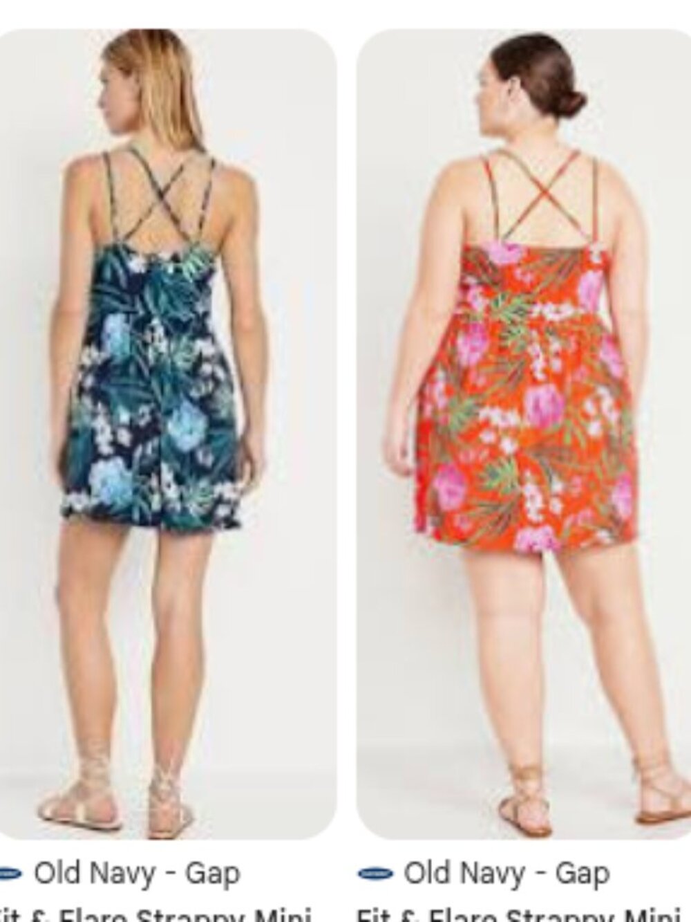 Old Navy Fit & Flare Strappy Mini Dress  Pink - sz 2X - NWT - Picture 7 of 7